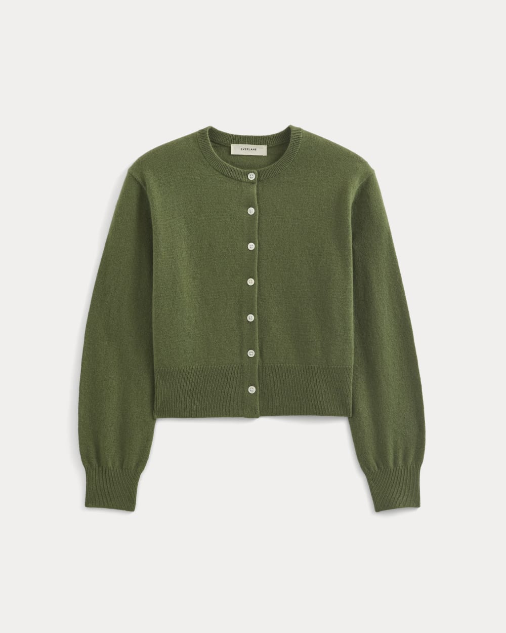 Cashmere Cropped Cardigan | Forest Green - Image 2