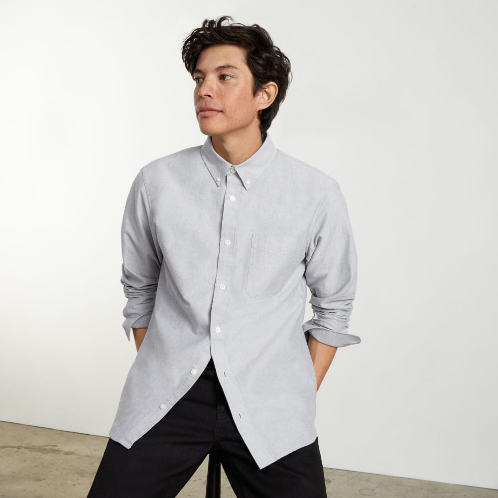 The Standard Fit Japanese Oxford Shirt | Uniform | Cloud Grey | Standard - Image 3