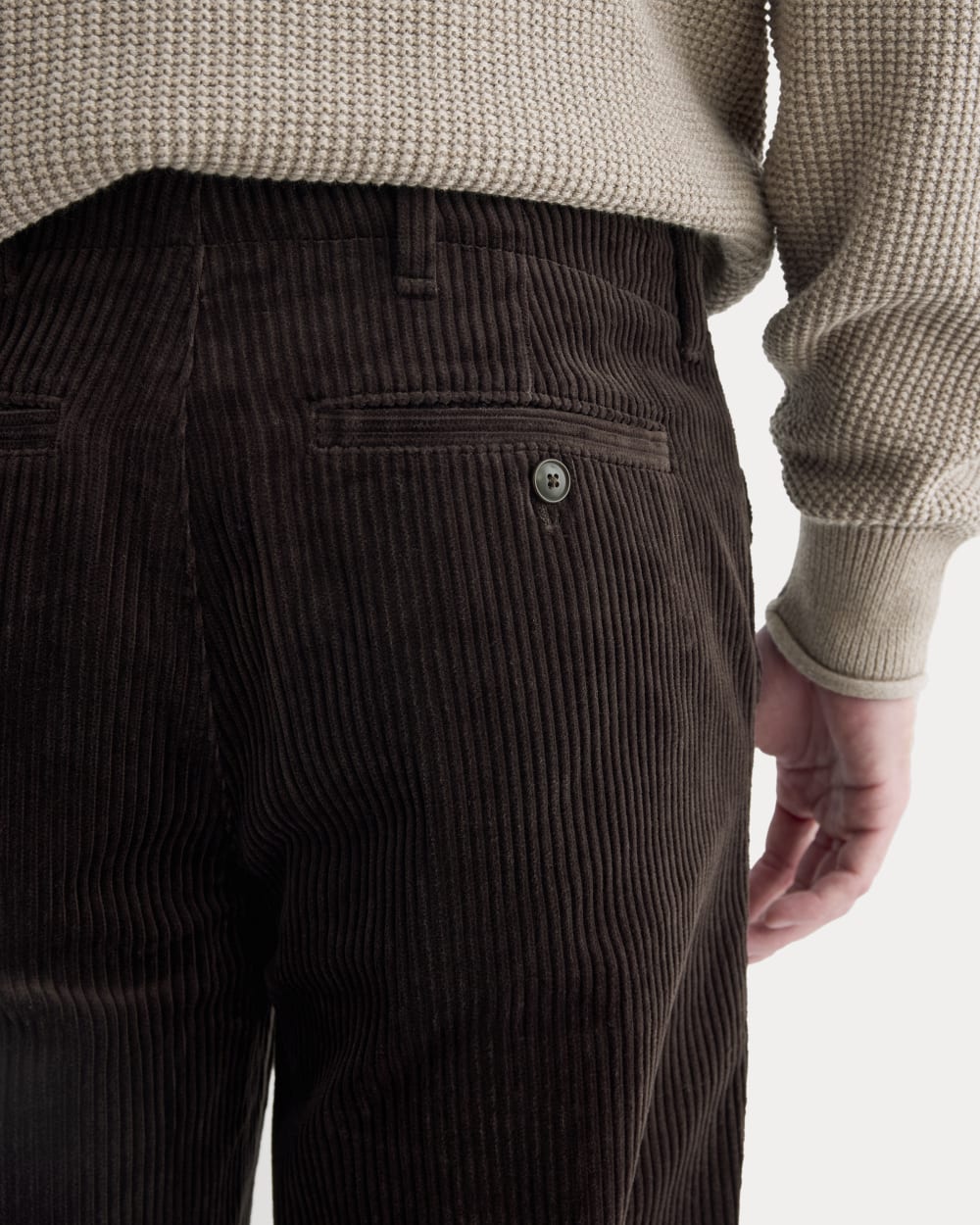Wide Wale Corduroy Trouser | Dark Chocolate - Image 4