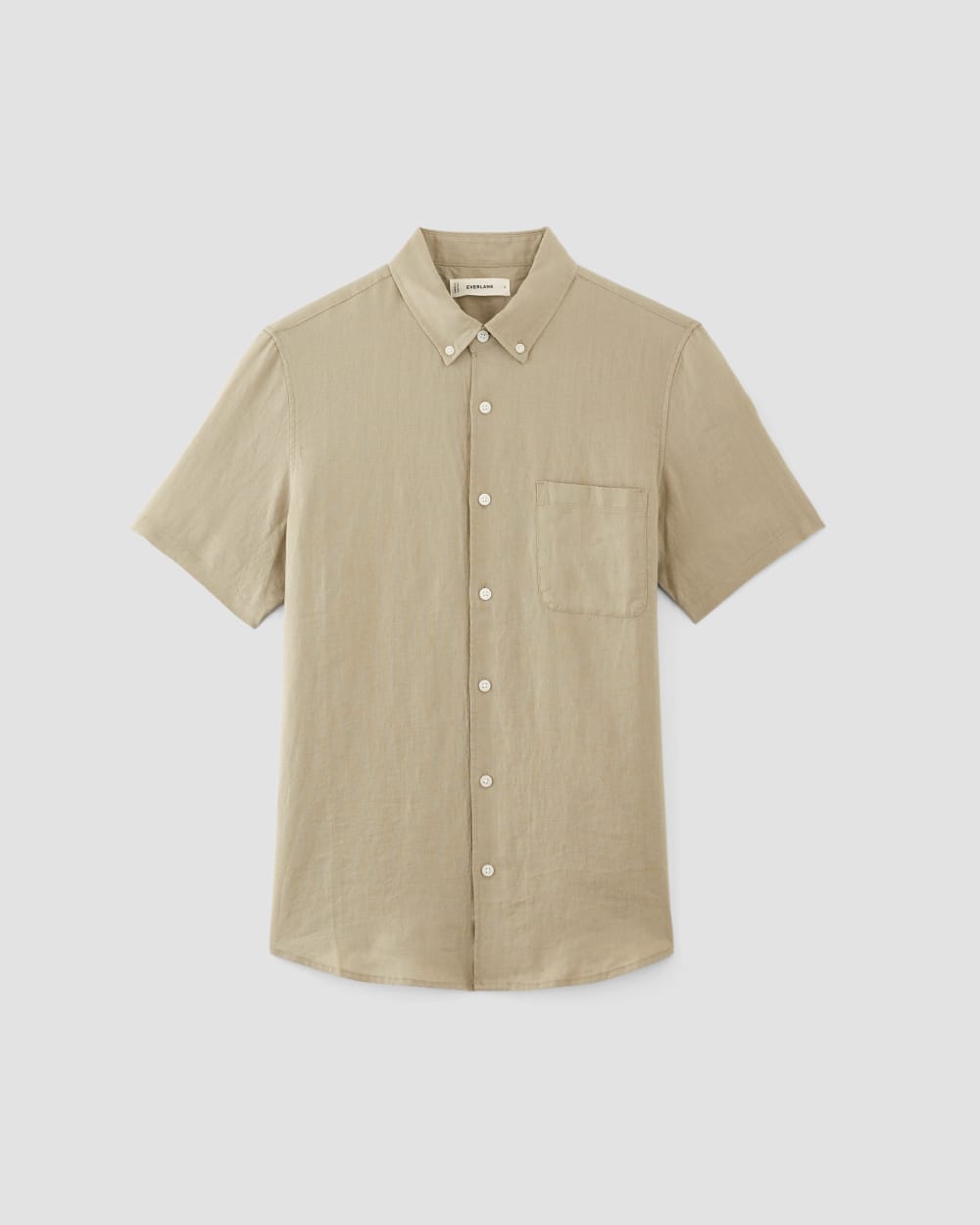 The Classic Short-Sleeve Shirt in Linen | Trench Coat Khaki - Image 2