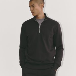 The Off-Duty Terry Quarter-Zip | Black