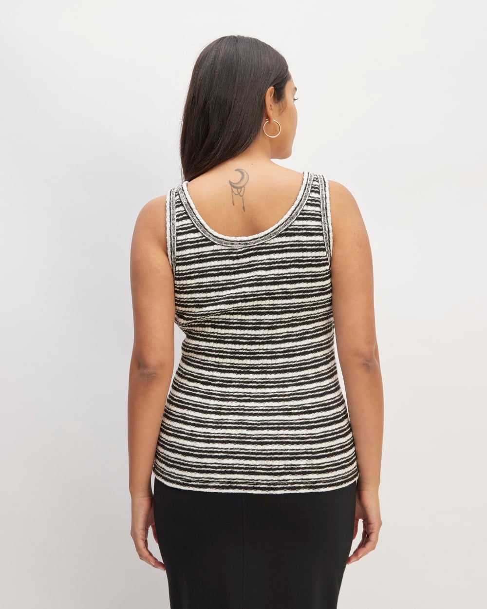The Cozy Rib Tank | Bone / Black - Image 6