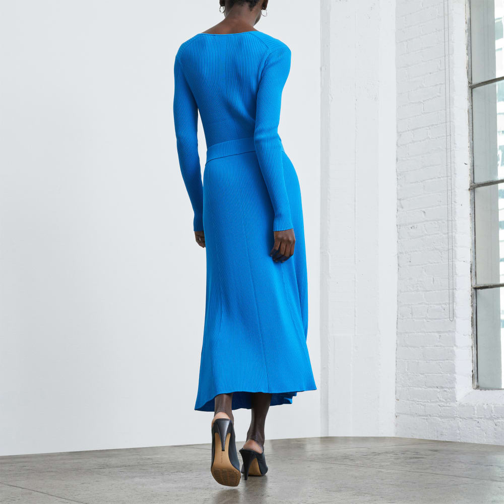 The Ribbed Knit Skirt | Brilliant Blue - Image 3