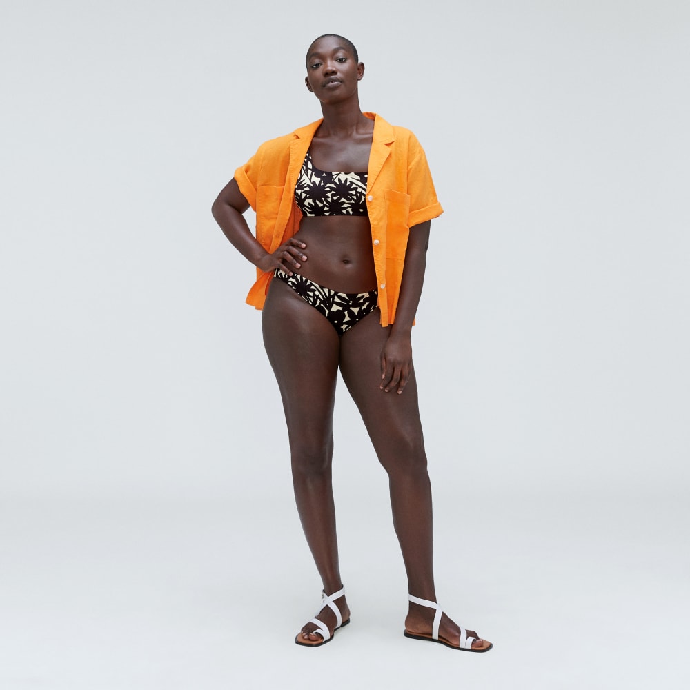 The Bikini Bottom | Black / Canvas Floral - Image 5