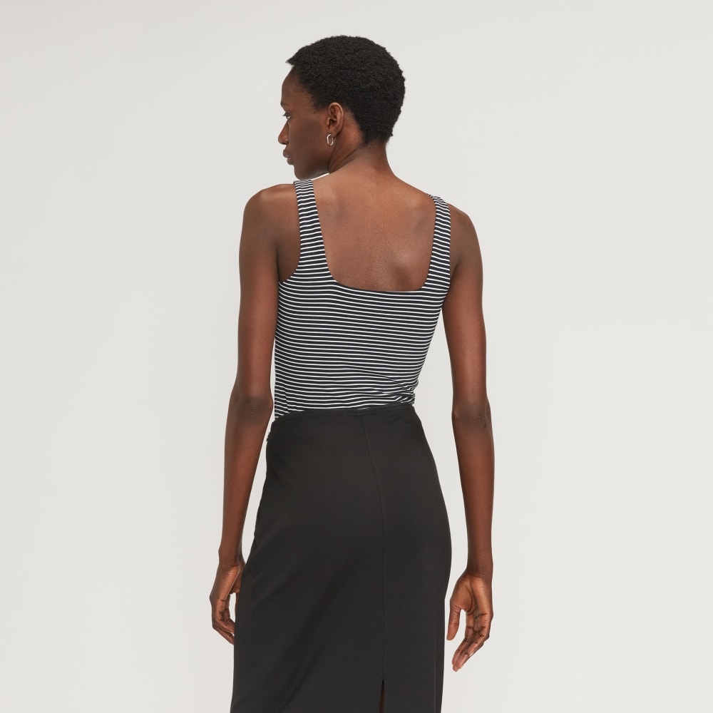 The Supima? Sleeveless Top | Black / White - Image 3