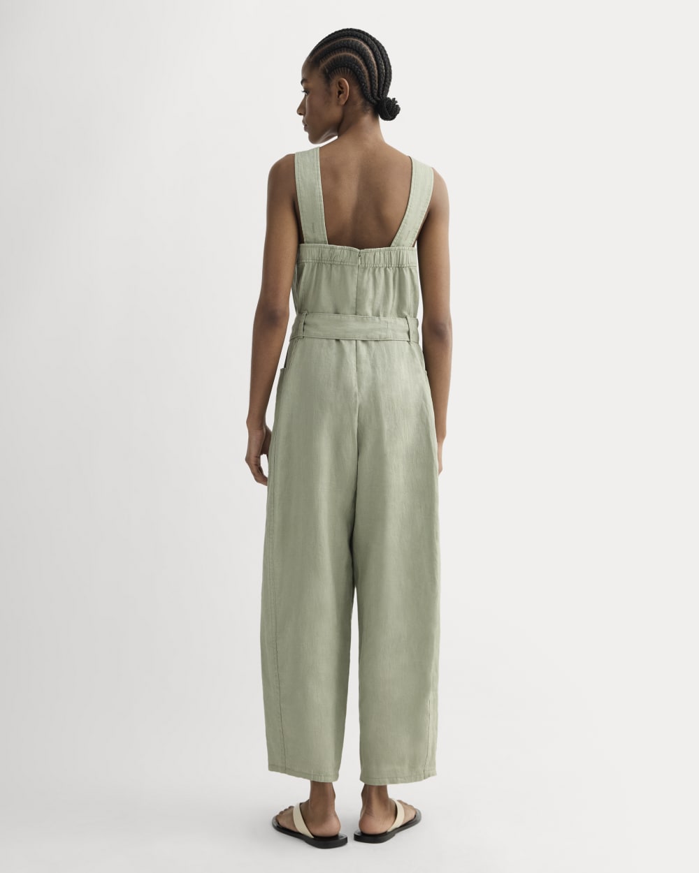 The Utility Coverall in Linen | Seagrass - Image 3