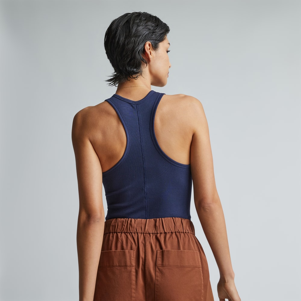 The Luxe Rib Racerback Tank | Navy - Image 3