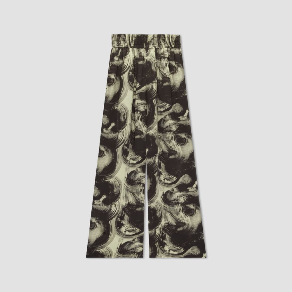 The Satin Pull-On Pant | Pale Yellow / Black - Image 2