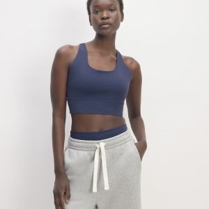 The Perform Longline Bra | Ocean Blue