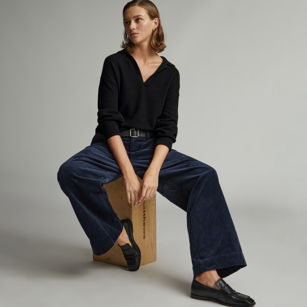 The Cashmere Polo | Black - Image 4