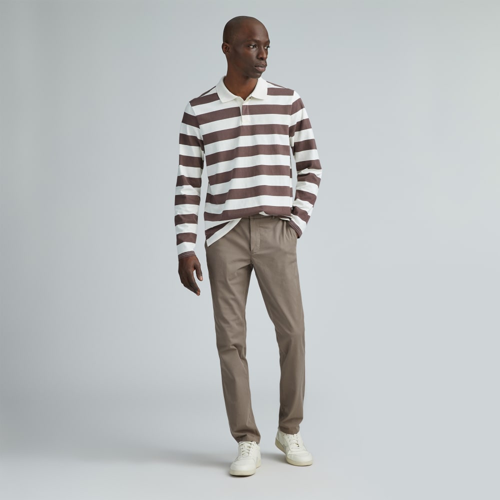 The Premium-Weight Rugby Shirt | Chocolate Brown / Canvas Tan - Image 6