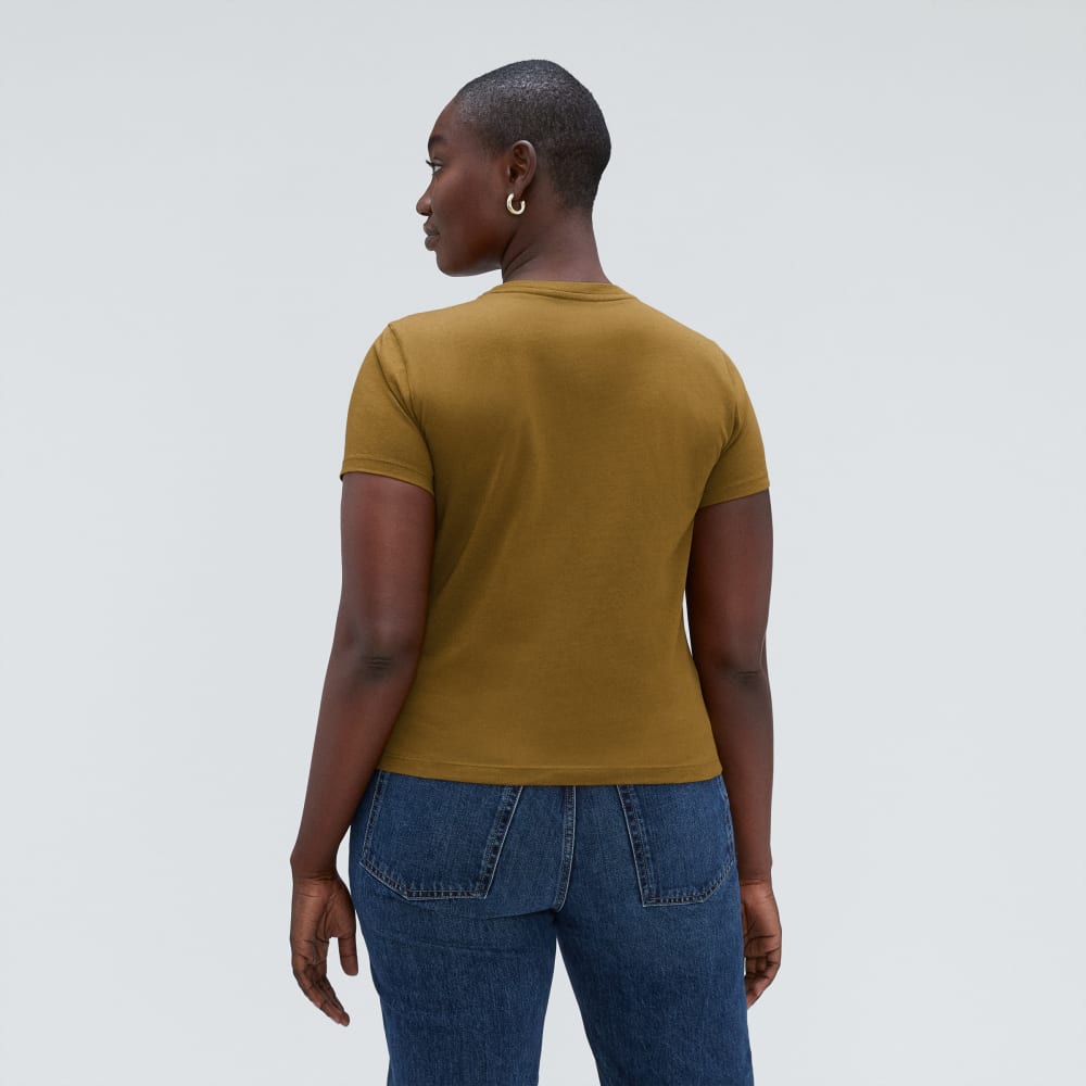 The Box-Cut Tee in Essential Cotton | Tapenade | Pocket - Image 3