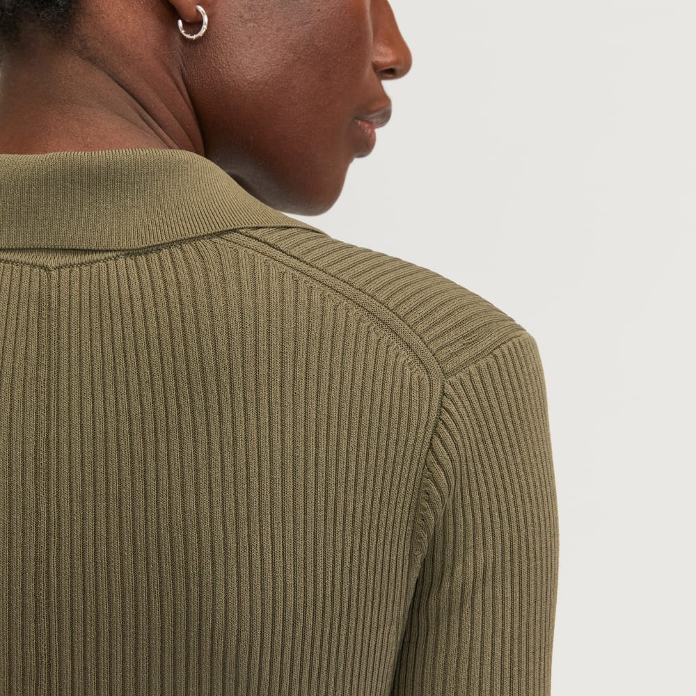 The Ribbed Short-Sleeve Polo Dress | Kalamata - Image 5