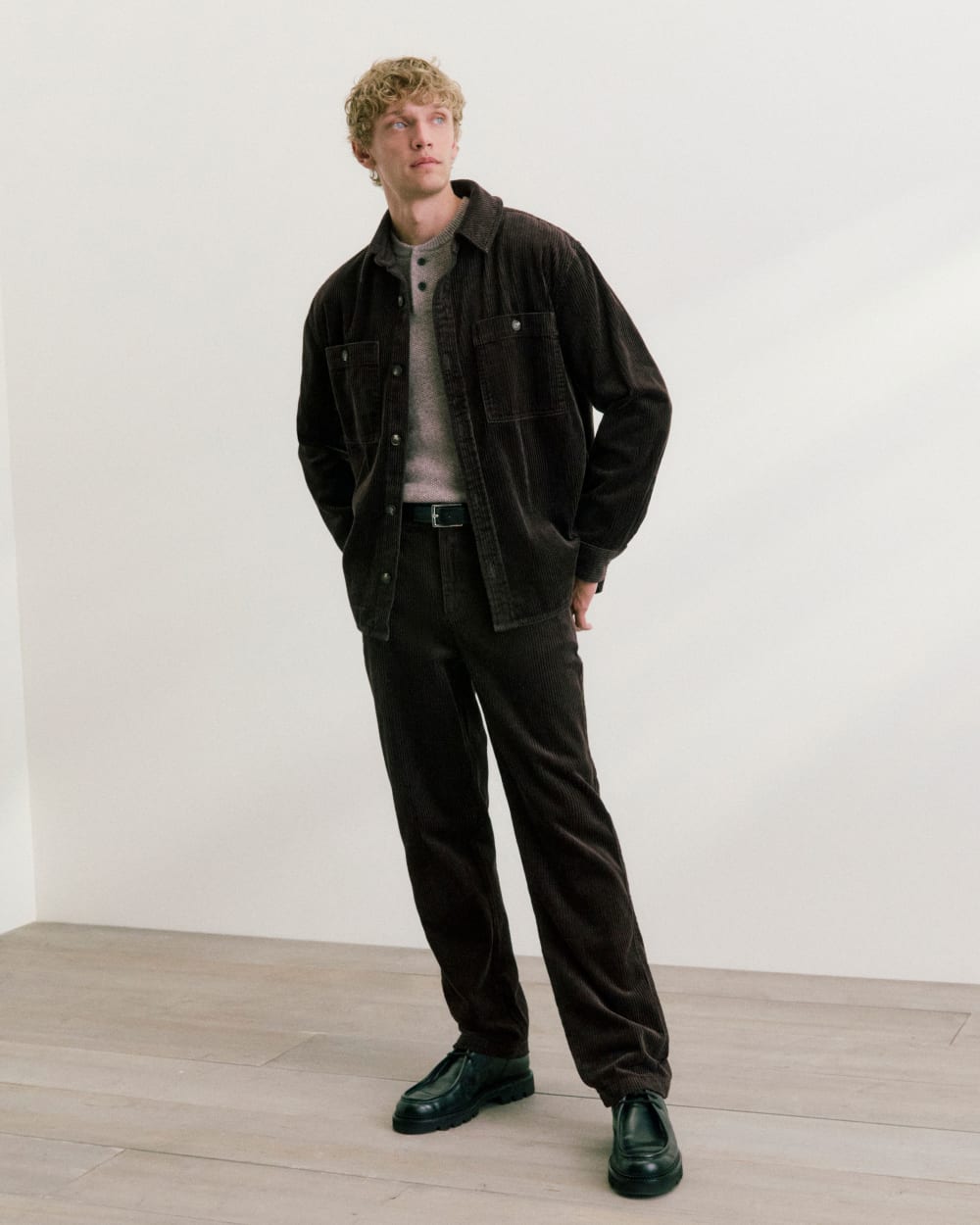 Wide Wale Corduroy Trouser | Dark Chocolate - Image 7