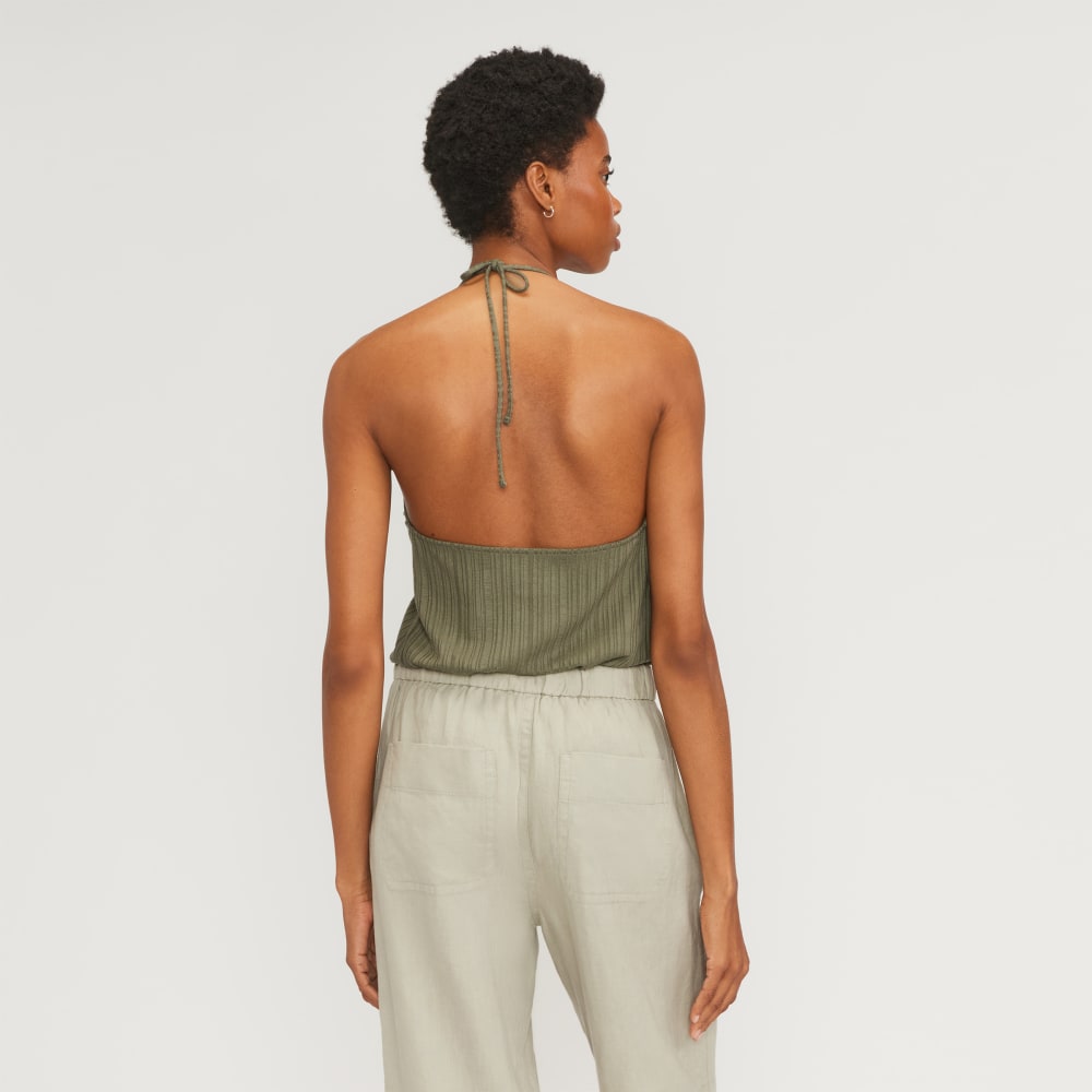 The Rib Soft Knit Halter Top | Kalamata - Image 3