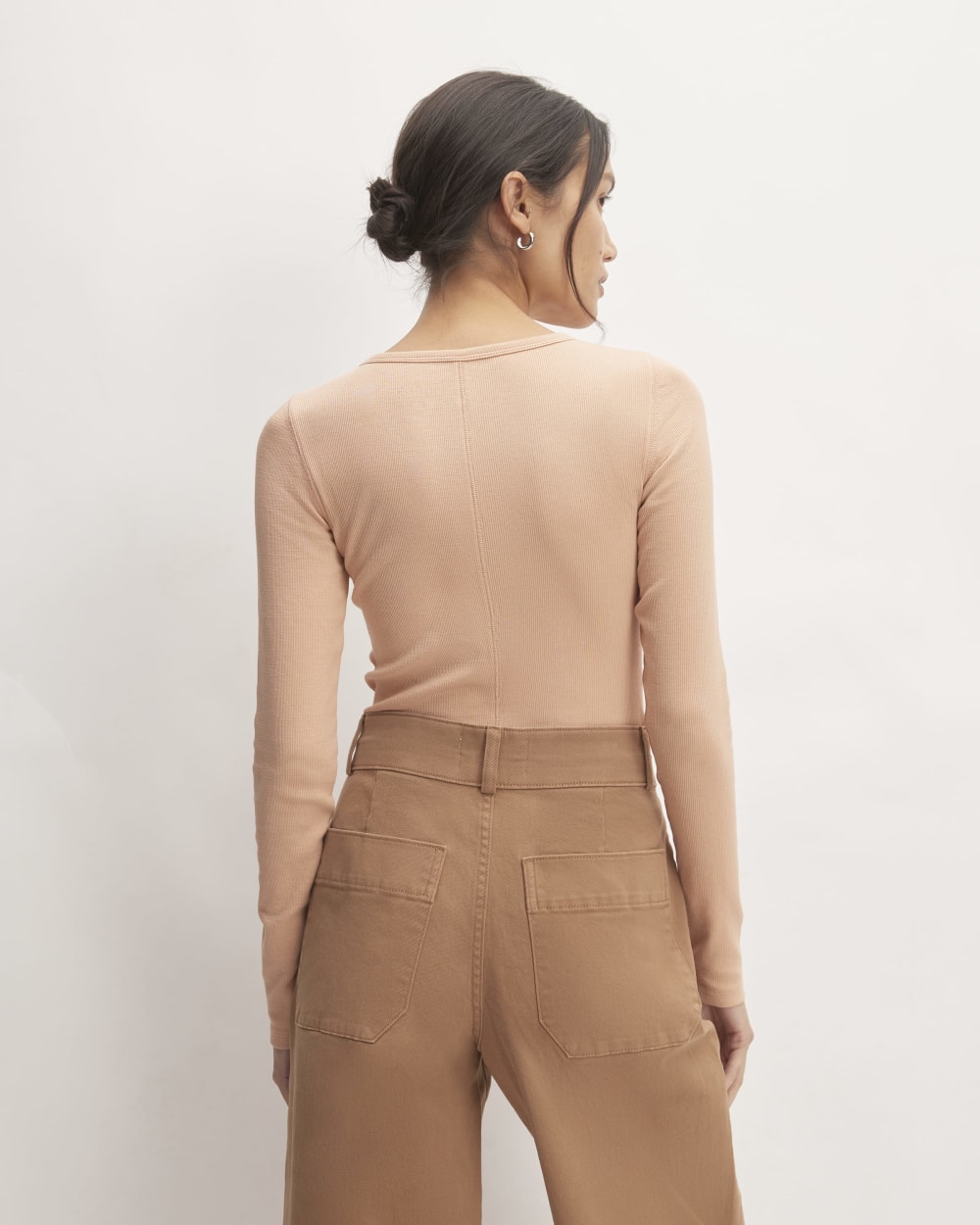 The Luxe Rib Long-Sleeve Crew | Blush Pink - Image 4