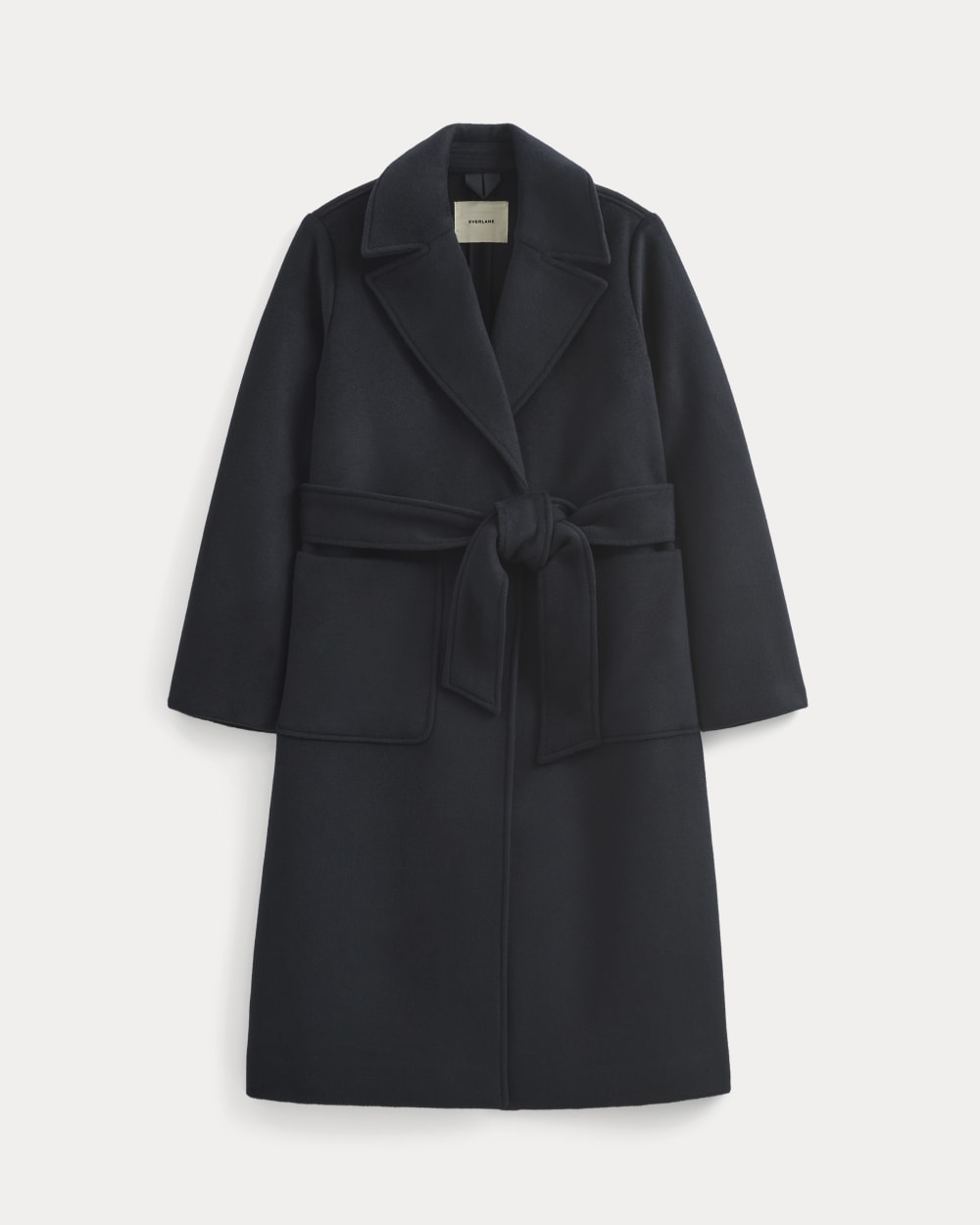 ReWool Belted Blanket Coat | Deep Navy - Image 2