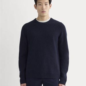 The Fisherman Crew in Wool Cashmere | Navy