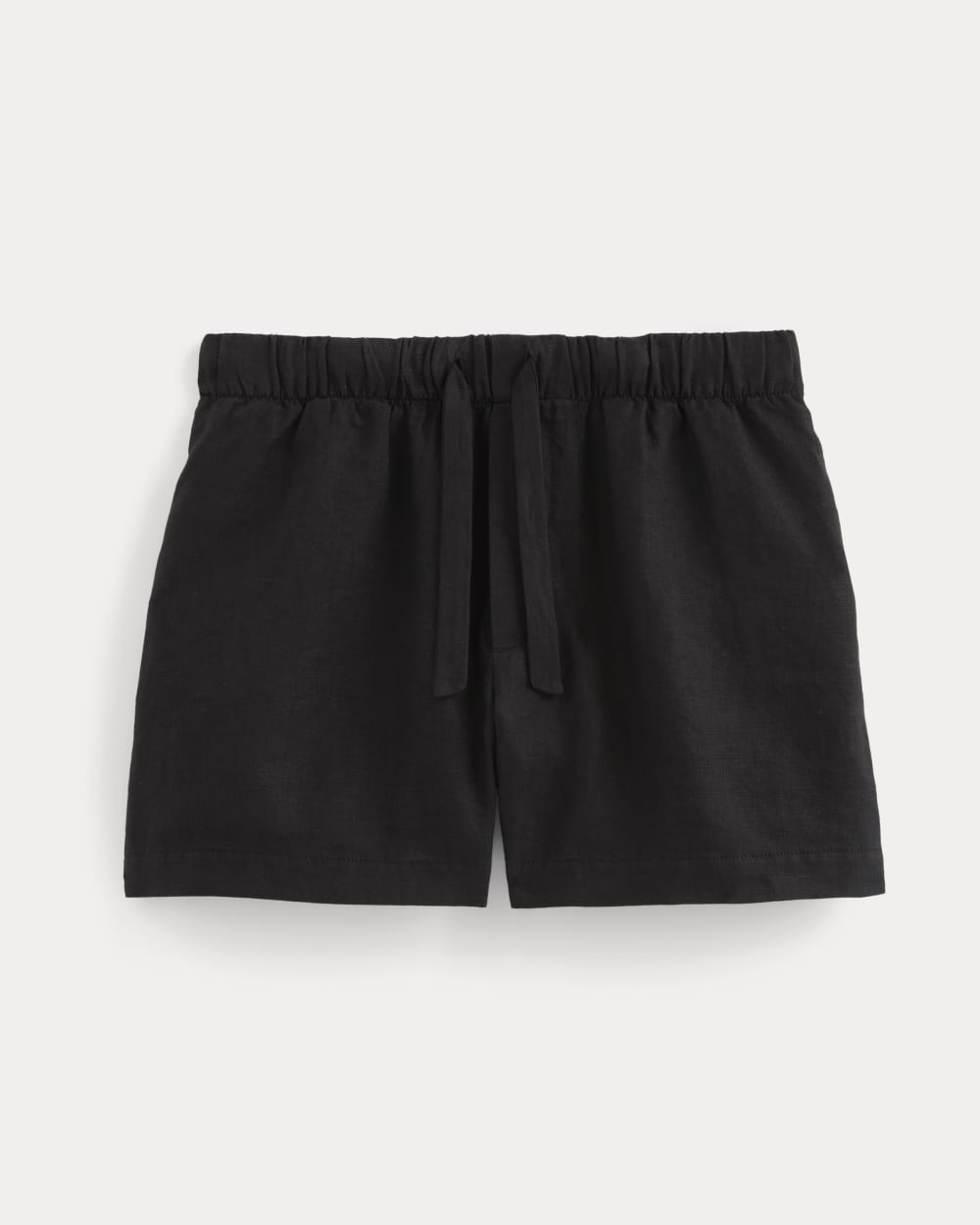 The Drawstring Boxer Short in Linen | Black - Image 2