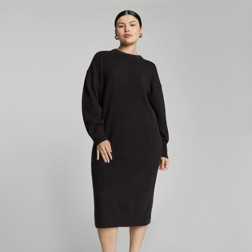 The Cashmere Midi Dress | Black - Image 7