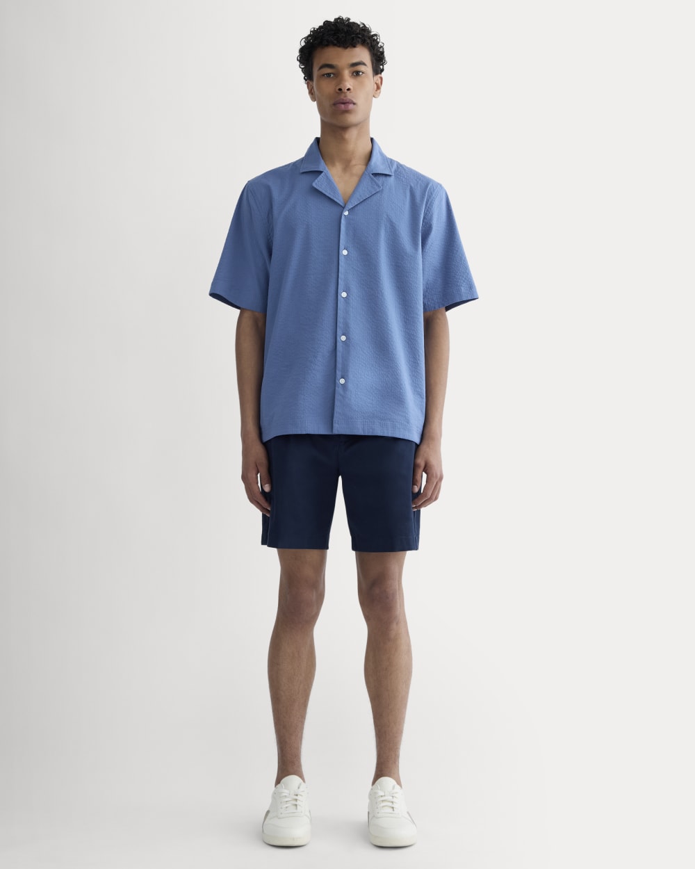 The Seersucker Resort Shirt | Soft Cobalt - Image 3