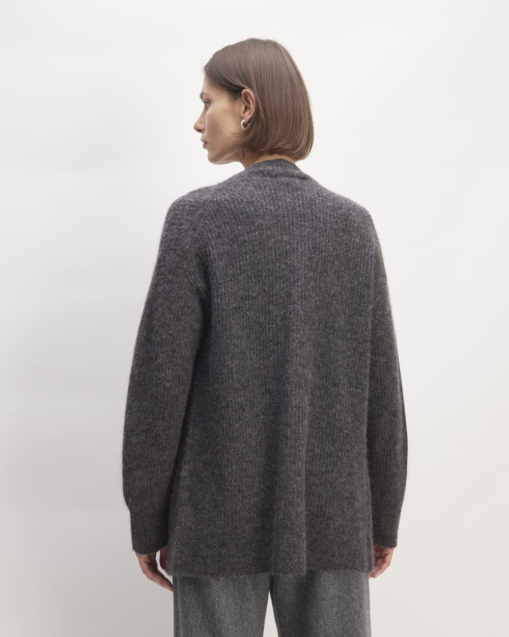 The Alpaca Oversized Cardigan | Dark Charcoal - Image 5