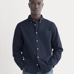 Washed Poplin Shirt | Navy