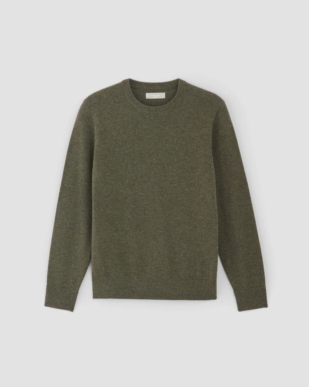 The Grade-A Cashmere Crew | Heathered Army Green - Image 2
