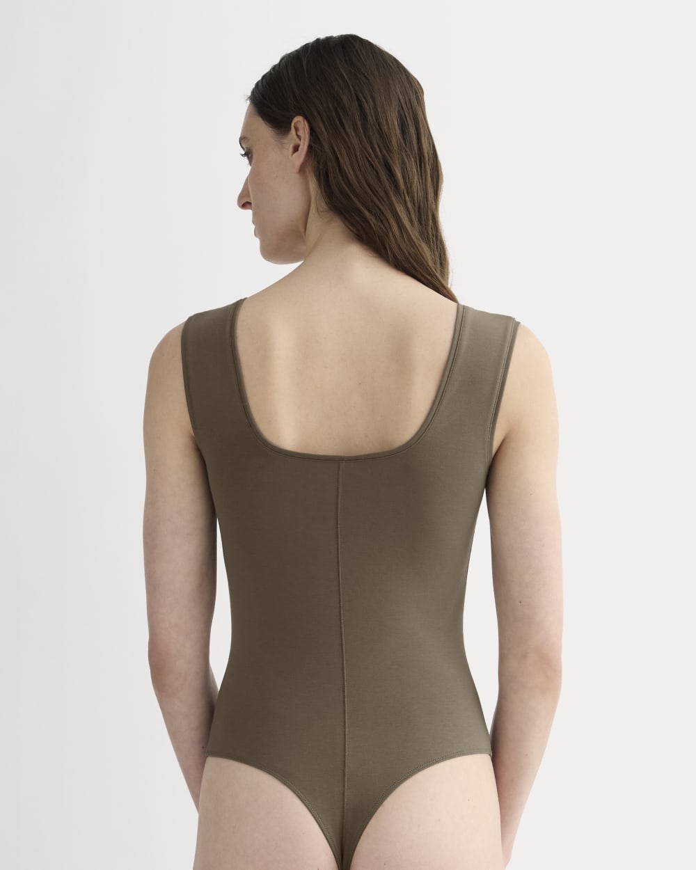 The Form Square-Neck Bodysuit | Deep Taupe - Image 4