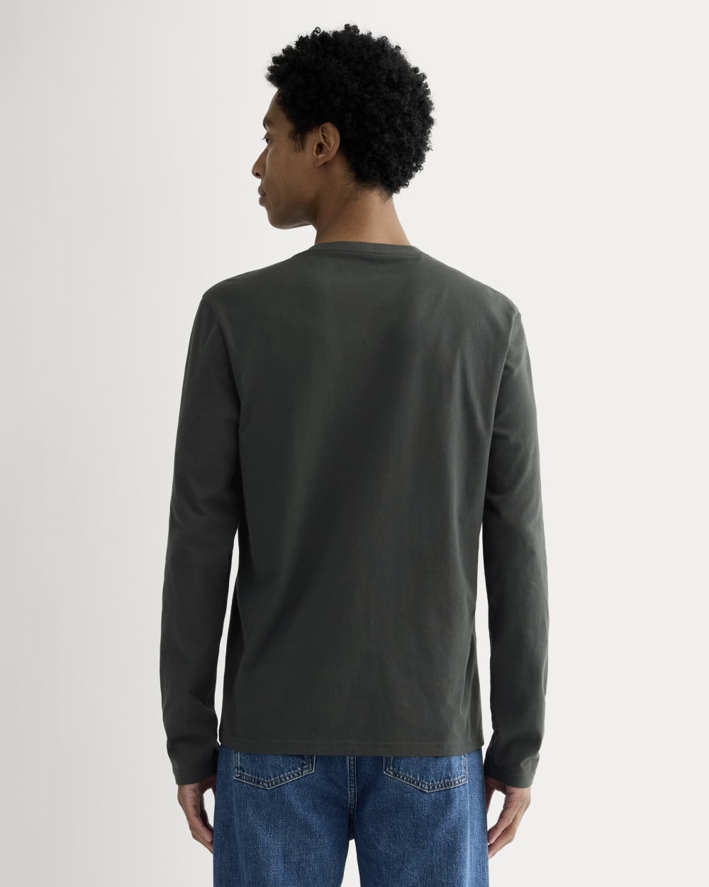 The Essential Organic Long-Sleeve Tee | Washed Black - Image 4