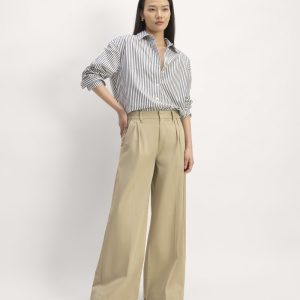 The Pleated Wide-Leg Chino | Trench Coat Khaki