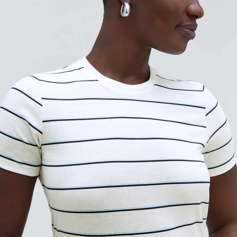 The Organic Cotton Crew Tee | Navy / White - Image 4