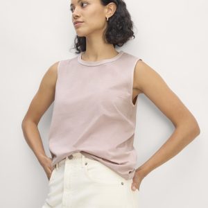 The Boyfriend Tank in Essential Cotton | Dusty Rose