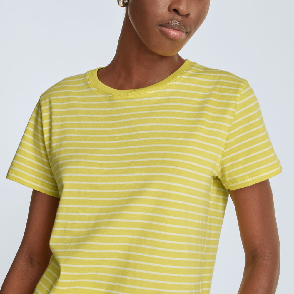 The Box-Cut Tee in Essential Cotton | Acacia / Tan | No Pocket - Image 5