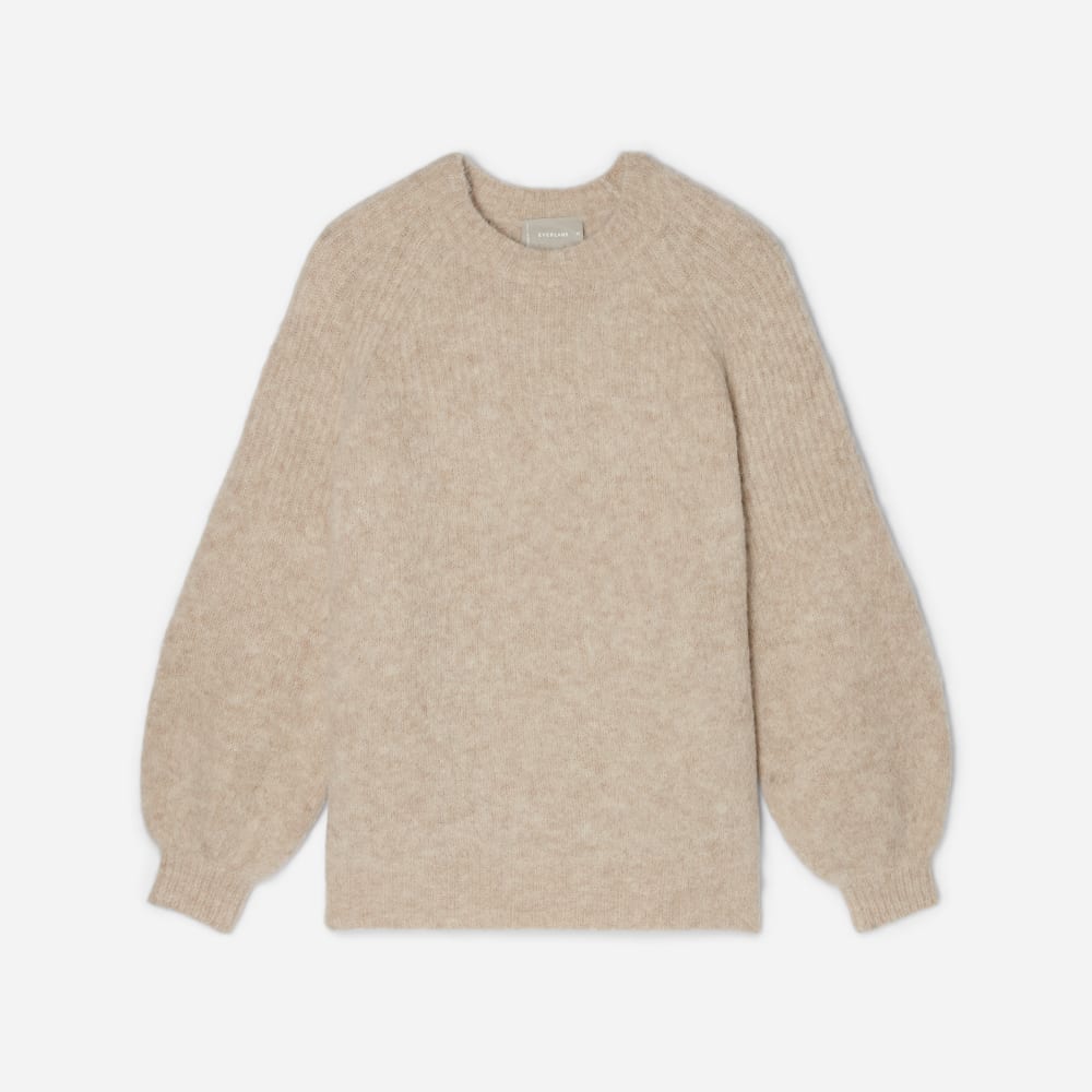 The SuperFuzz Alpaca Oversized Crew | Light Oat - Image 2