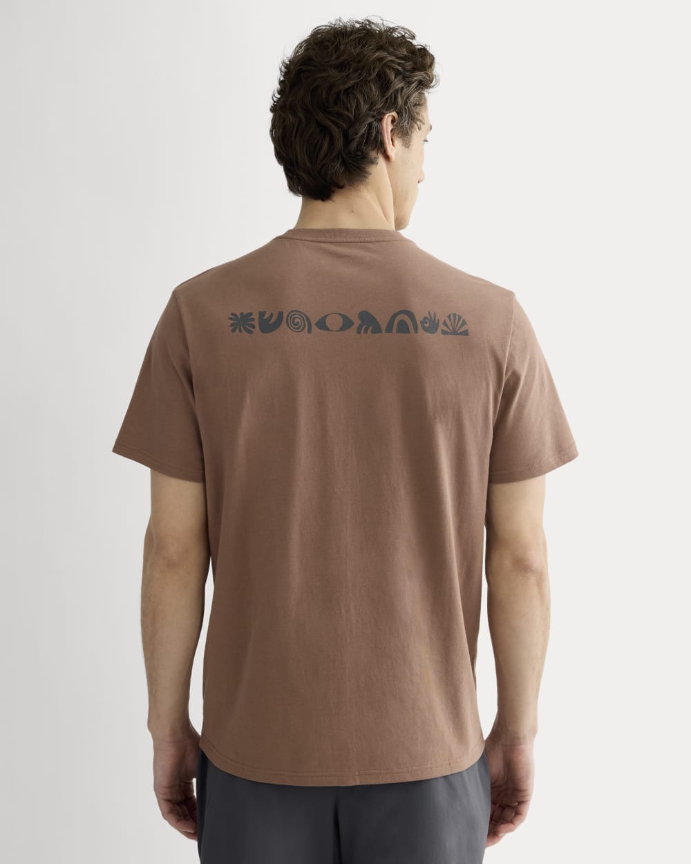 The Everlane x Parks Project Essential Organic Crew | Brown / Green / Forged Iron - Image 5
