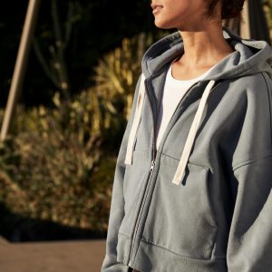 The Track Organic Cotton Hoodie | Faded Blue