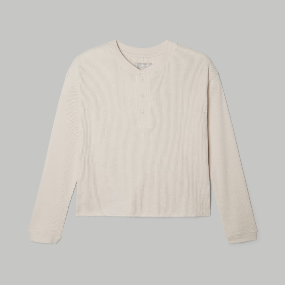 The Organic Cotton Waffle Henley | Brazilian Sand - Image 2