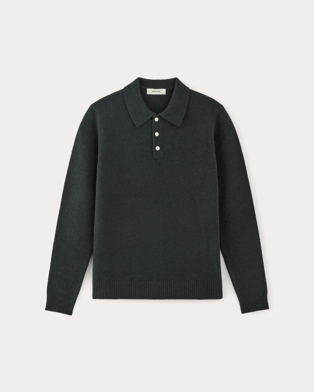 The Classic Polo in Luxe Merino | Heather Scarab Green - Image 2