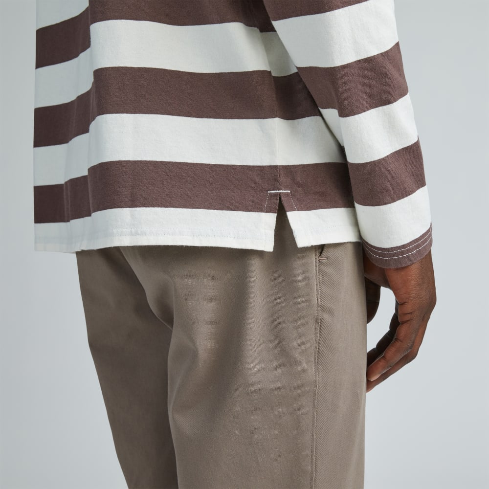 The Premium-Weight Rugby Shirt | Chocolate Brown / Canvas Tan - Image 5