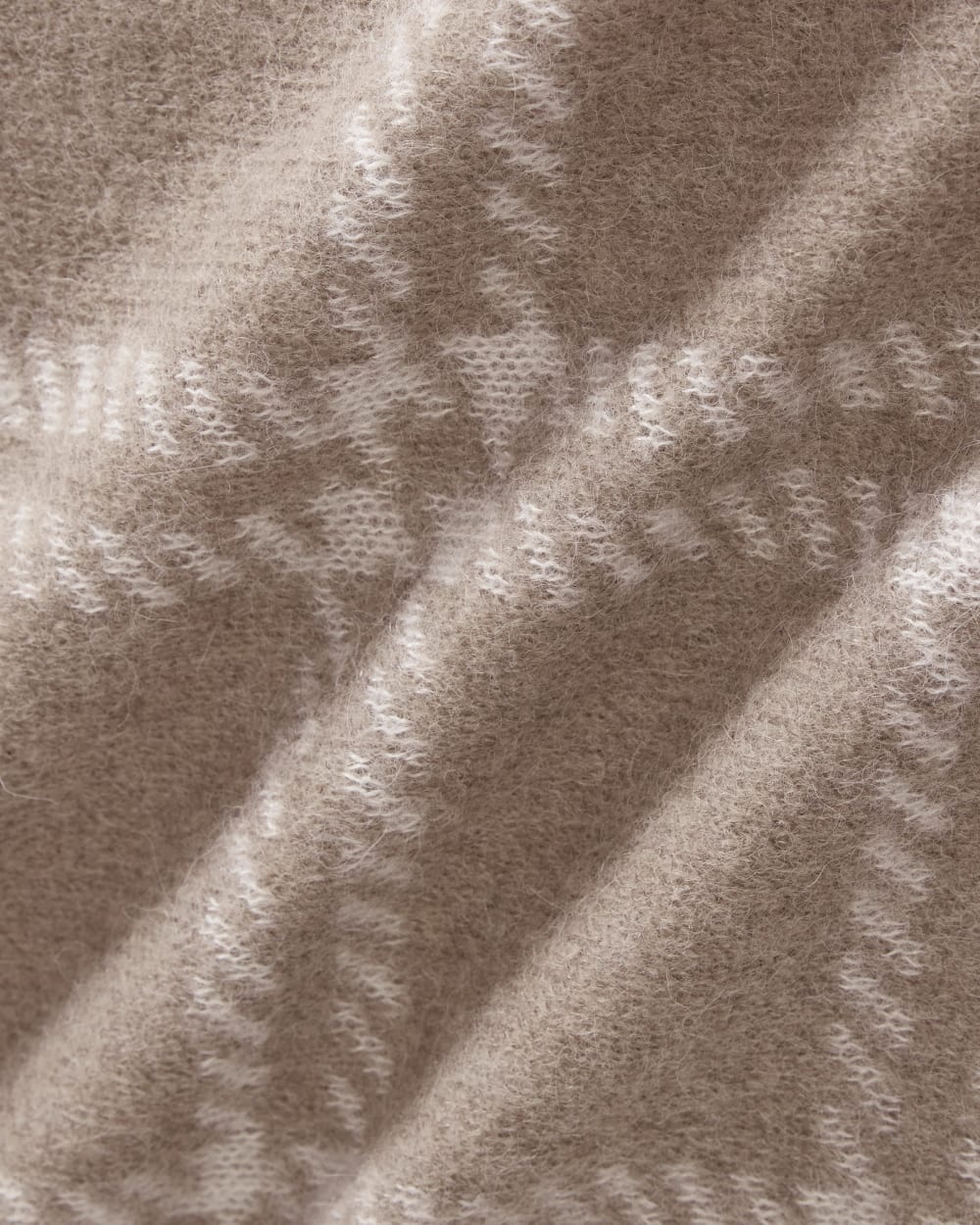The Alpaca Patterned Scarf | Wheat / Lightest Taupe - Image 5