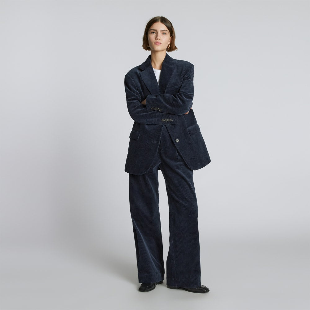 The Corduroy Way-High® Drape Pant | Deep Navy