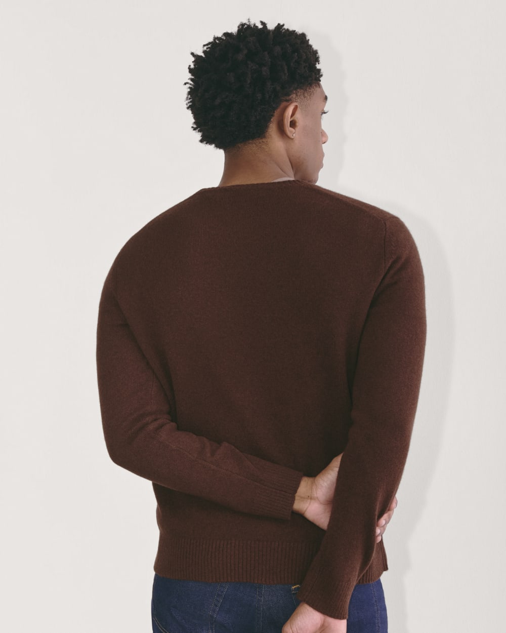 The Premium Merino Crew Neck Sweater | Heather Mahogany - Image 7