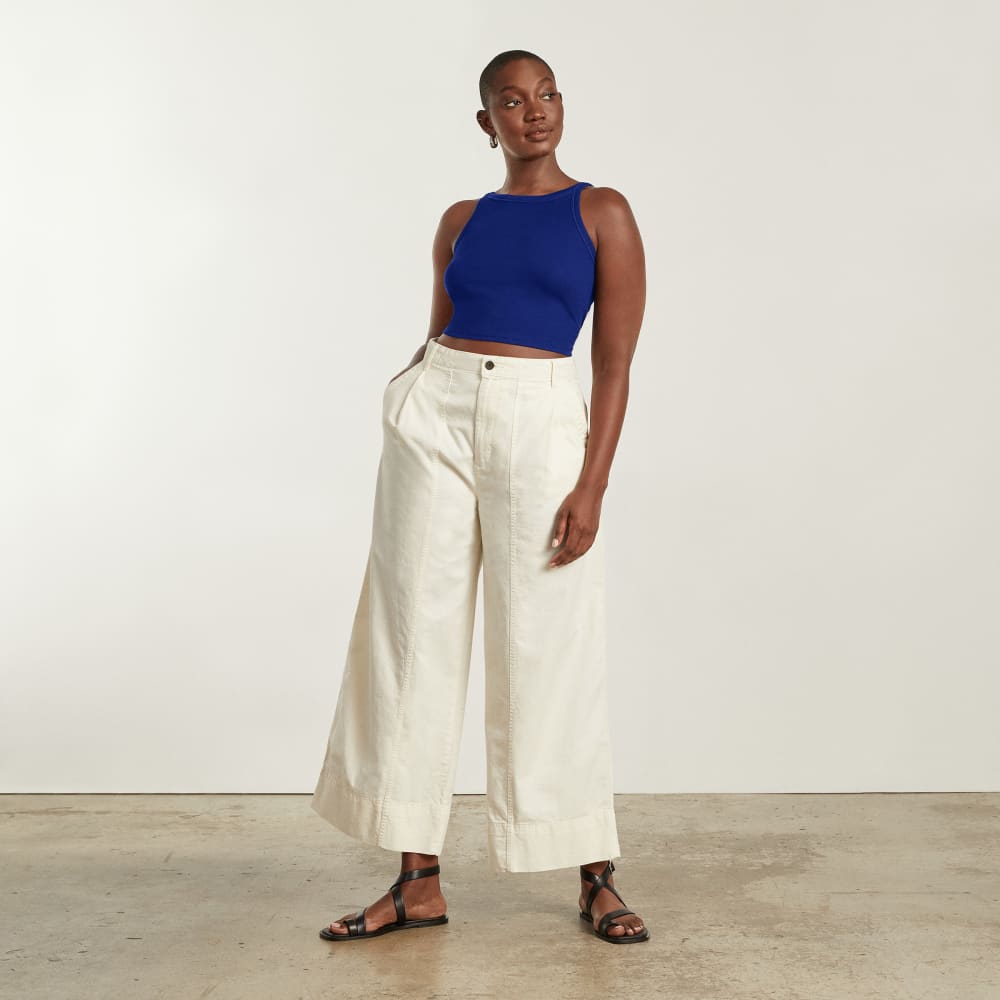 The Pima Micro-Rib Short Tank | Cobalt - Image 4