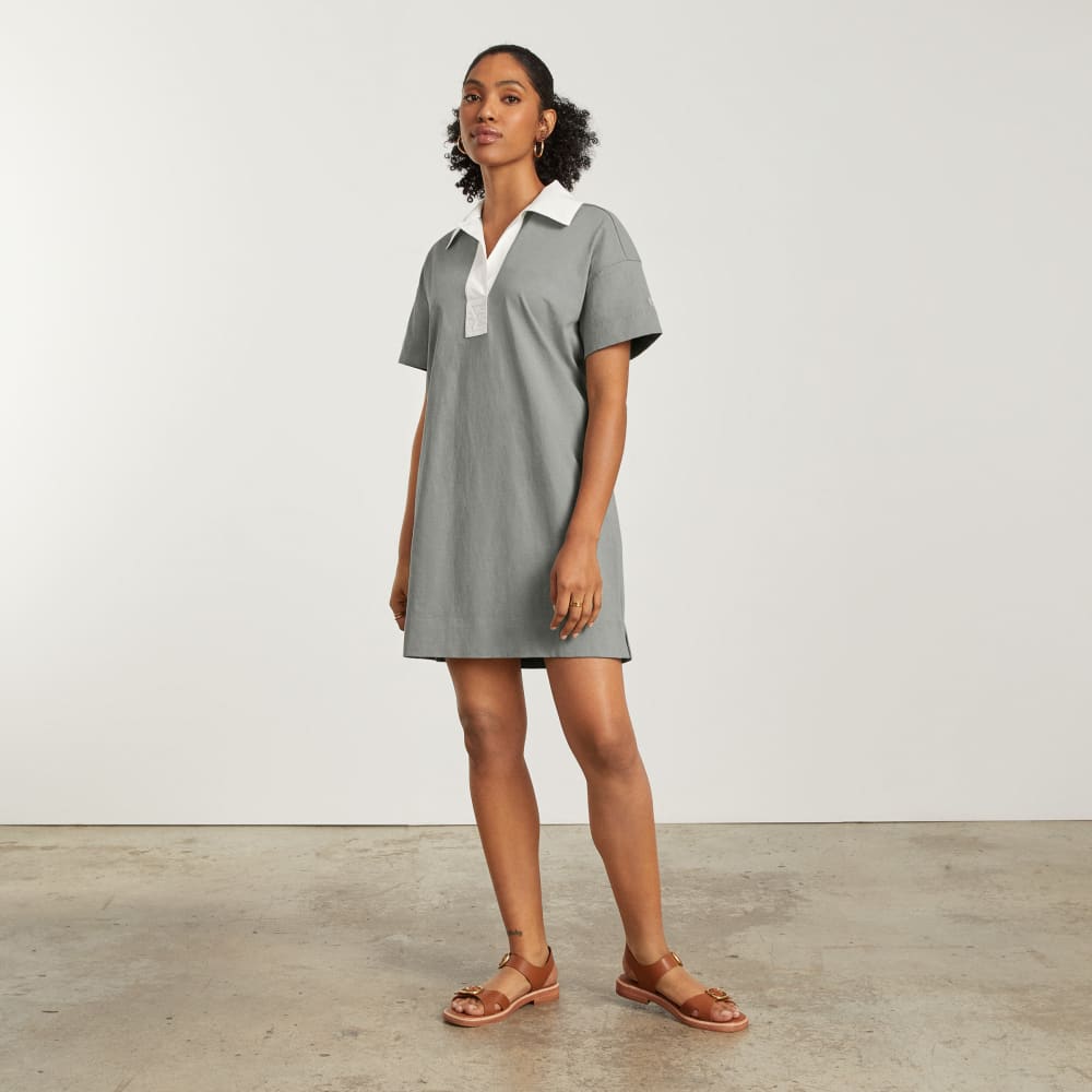 The Organic Cotton Polo Dress | Clay - Image 2