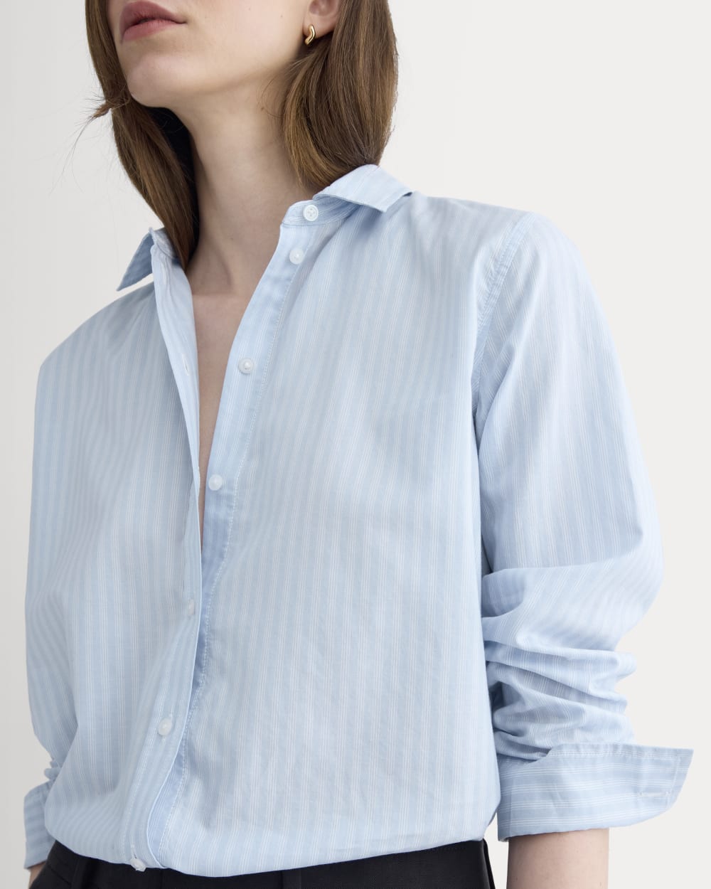The Must-Have Shirt in Silky Cotton | Forever Blue / Optic White - Image 4