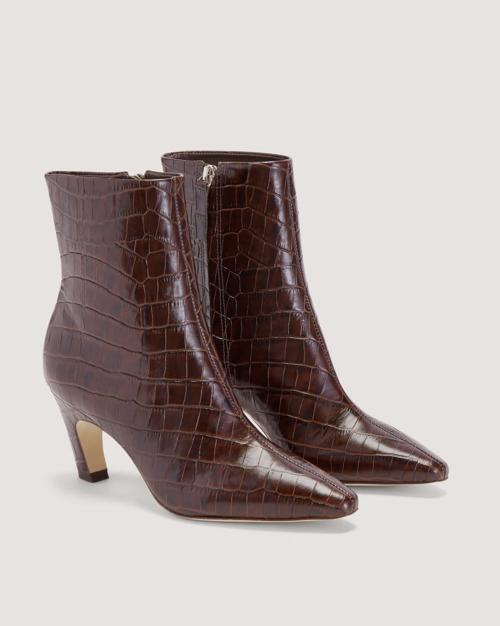 The Short Banana Boot | Brown Crocodile - Image 4