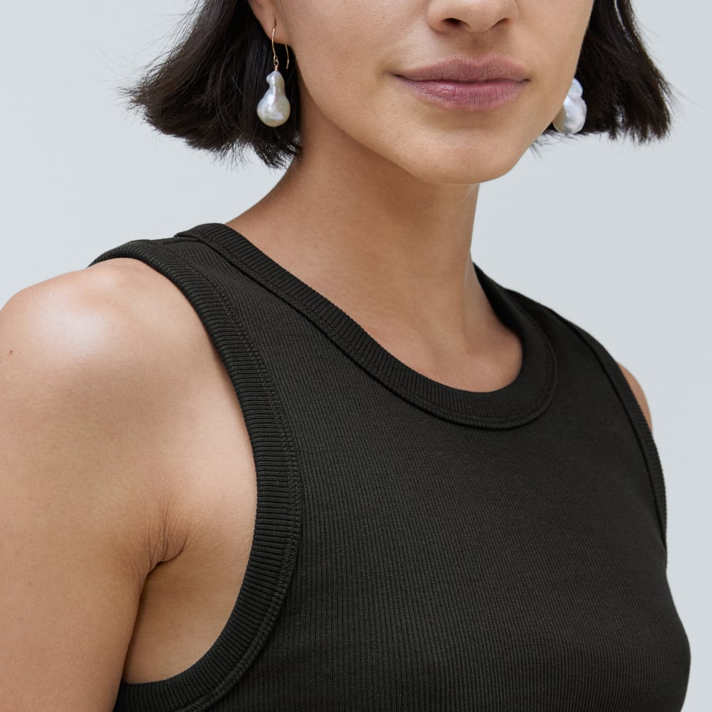 The Ribbed Cutout Tank | Black - Image 4
