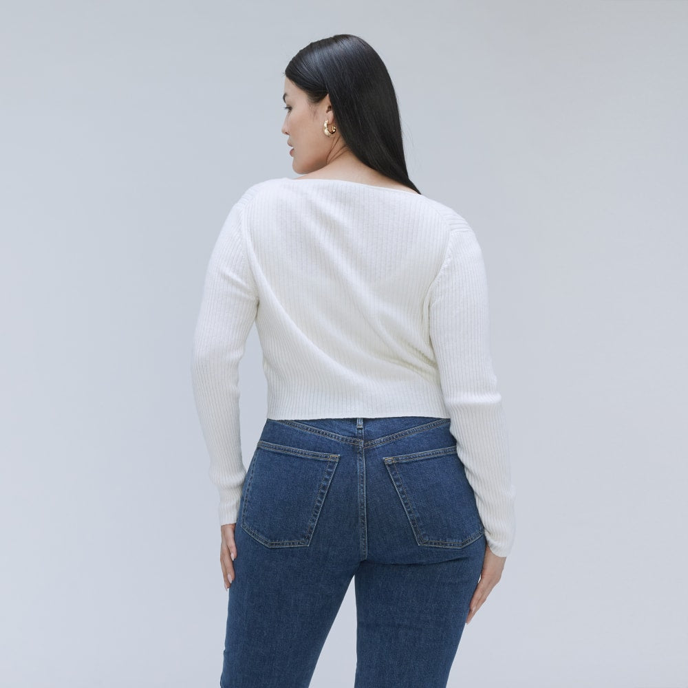 The Cotton-Merino Front-Tie Top | Snowflake - Image 3