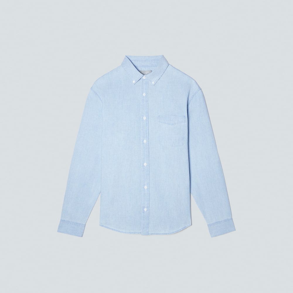 The Relaxed Organic Chambray Shirt | Icy Blue - Image 2